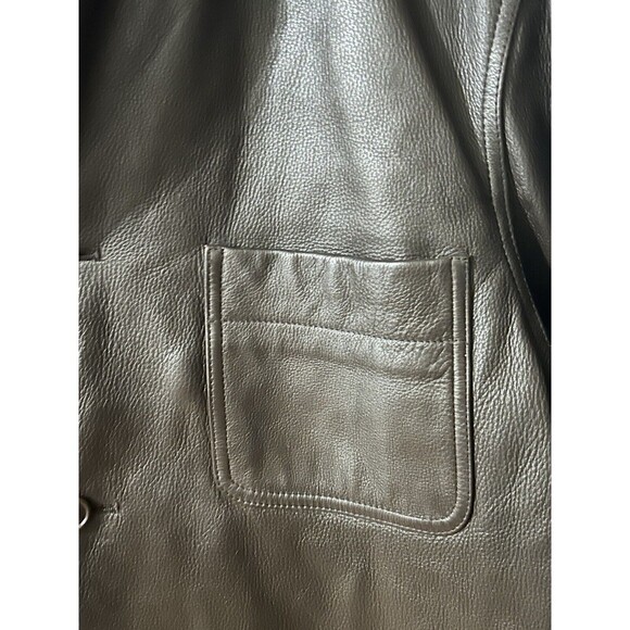 Structure Men’s Size XL Vintage Brown Leather Coat Jacket Lining Insert - Picture 6 of 16